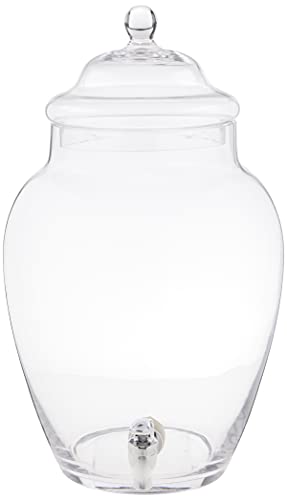 American Atelier Beverage Dispenser Cold Drink Dispenser w/ 1-Gallon Capacity Glass Jug, Leak-Proof Acrylic Spigot in Gorg...