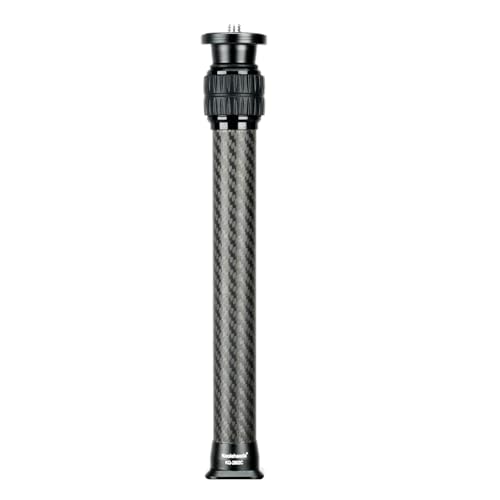 Koolehaoda Tripod Extension Pole, 2-Section Center Column Carbon Fiber Extender Rod Telescopic Stick Monopod with Arca Por...