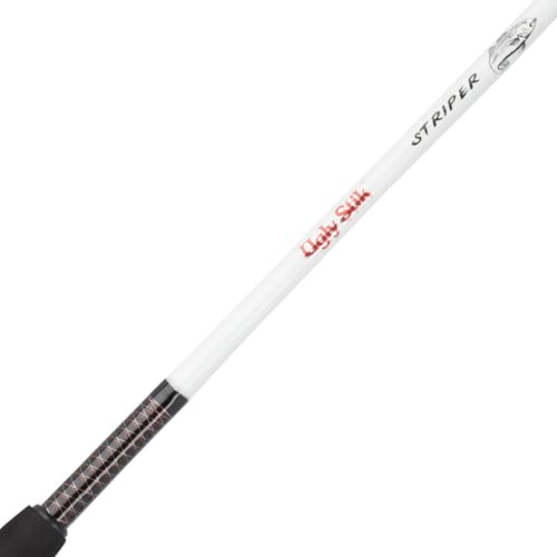 Shakespeare Ugly Stik 7¡¯6¡± Striper Casting Rod, One-Piece, 6-20lb Line Rating, Medium Light Power, Moderate Fast Action, 1/4-3/4 oz. Lure Rating