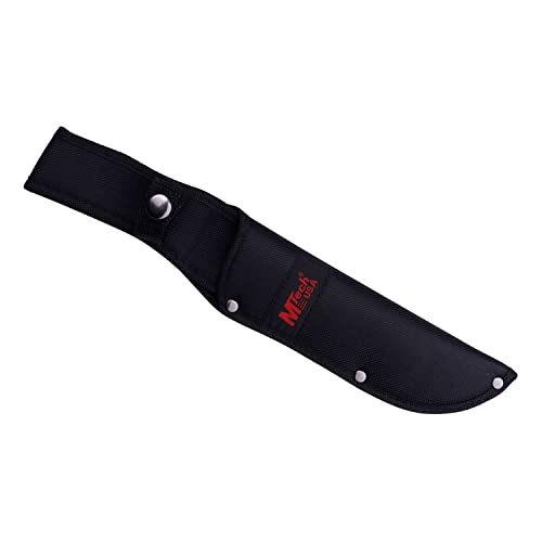 MTech USA MT-20-57BK Fixed Blade Hunting Knife, Black Blade, Black Rubberized Handle, 12.5-Inch Overall