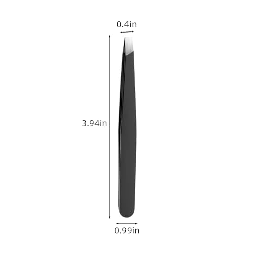 1-Pack Stainless Steel Tweezers for Splinter Removal, Eyebrows & Crafts, Non-Magnetic Hard Tip with Strong Hold, Durable M...