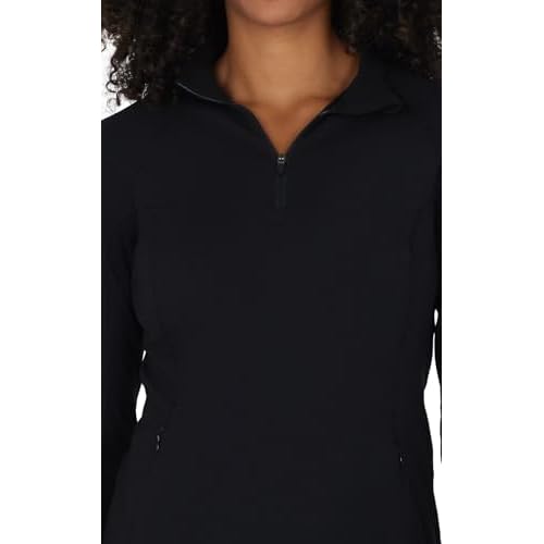 Yogalicious Half Zip Lightweight Workout Long Sleeve Athletic Jacket with Front Pockets and Thumbholes