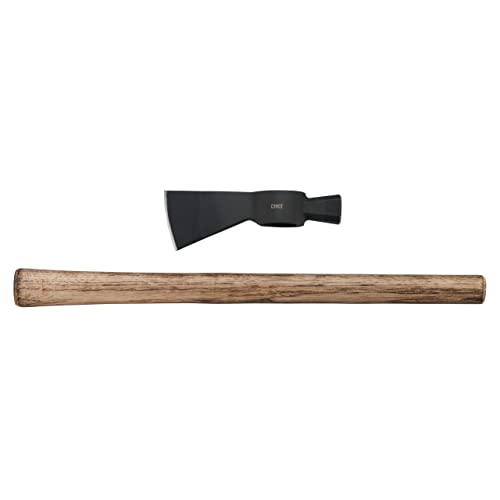 CRKT Chogan Hammer T-Hawk: Outdoor Camping Axe with Hammer Poll, Forged Carbon Steel Head, Tennessee Hickory Wooden Handle 2724