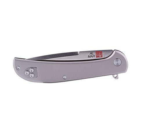 Al Mar Knives Ultralight Hawk 2.75" Blade Titanium Handle Folding Knife, Titanium