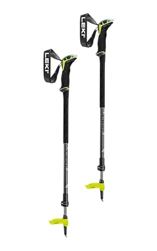 LEKI Guide Lite 2 Carbon Adjustable Lightweight Ski Poles for Backcountry Skiing & Snowboarding