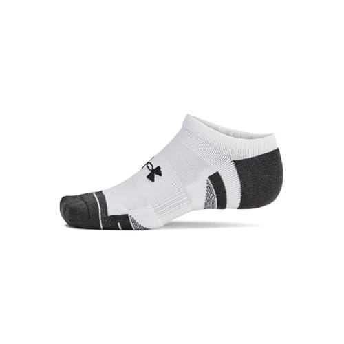 Under Armour 1386243-101-LG Unisex UA Perf Tech 6pk NS WHT LG