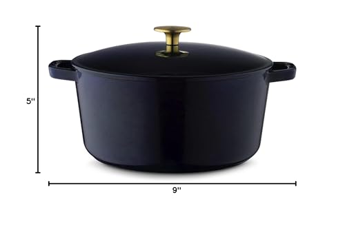 Milo by Kana 3.5-quart Enameled Cast Iron Dutch Oven with Lid | Premium Casserole Cooking Pot | Enamel Coating Inside and ...