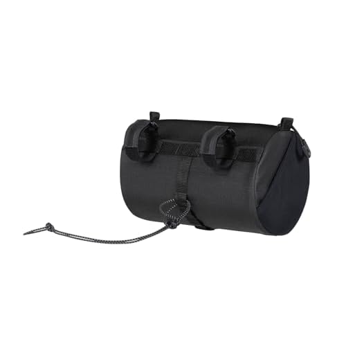 Topeak Tubular BarBag (Black) ? 3.8L Handlebar Duffel Bag for City & Trail Rides | Water-Repellent 600D Polyester, Easy-Access Zipper, Lightweight 258g, Fits 30?55mm Bars