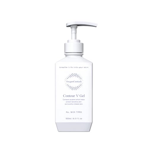 OxygenCeuticals Contour V Gel ? Premium Azulene Calming Gel Serum with Sodium Guaiazulene Sulfonate, Centella & Herbal Extracts, Soothing & Hydrating Care for Sensitive Skin. 16.9 fl.oz (500ml)