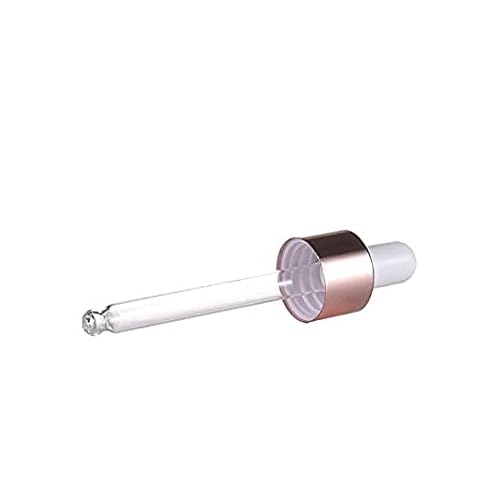 4 Pack Glass Dropper Bottles,10ml/15ml/30ml/50ml/100ml Essential Oil Bottles Dropping Bottles With Rose gold Lids Perfume Empty Travel Sample Vials Essence Liquid Cosmetic Containers(15ml)