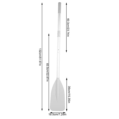 Haosie Boat Oars, 2Pcs Oars for Row Boat of Oars 51.97" Long with Oar Locks, Split Shaft Aluminum Oars Canoe Kayak for Inf...