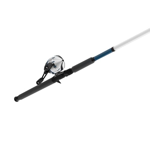 Zebco 606 Salt Fisher Spincast Reel and Fishing Rod Combo, 7-Foot 2-Piece Telescopic Rod, Med-Heavy Power, Mod-Fast Actio...