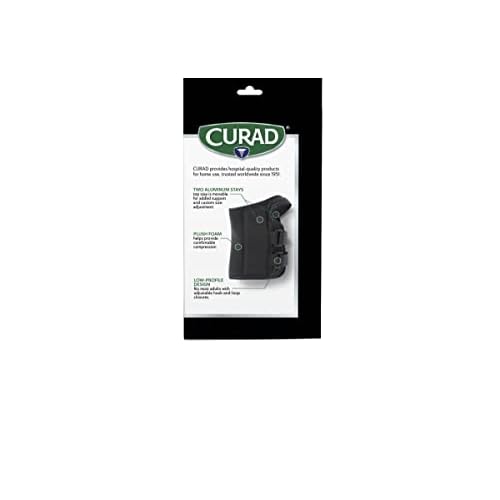 CURAD Low-Profile Universal Wrist Splint, Movable Top Stay, Hook- and-Loop Attachment, Plush Foam, Universal Size, Right Hand, 6", Pack of 4