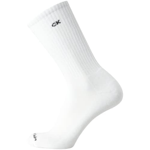 Calvin Klein Mens Crew Socks - 5 Pack Athletic Mid Calf Socks for Men (7-12)