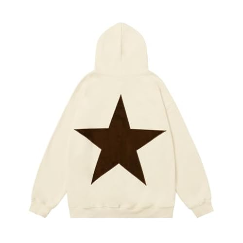 Aelfric Eden Star Hoodies Y2k Oversized Graphic Hoodies Aesthetic 90s Crewneck Sweatshirt Long Sleeve Pullover Tops