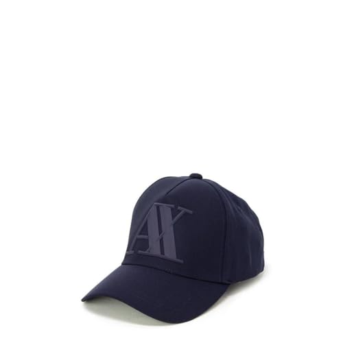 A|X Armani Exchange Men's 3D Rubber AX Tonal Logo Hat, Navy, UNI
