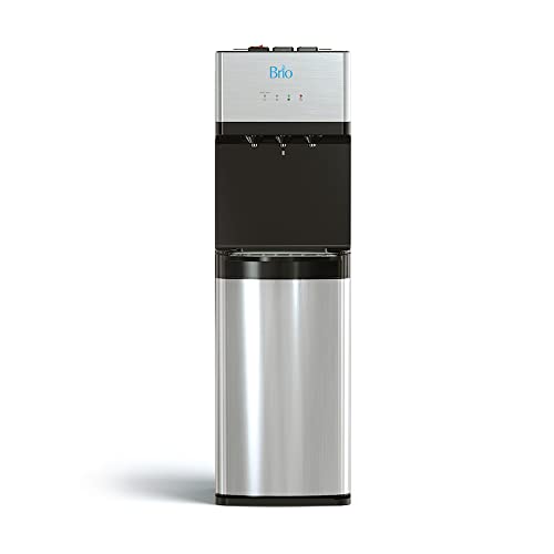 Brio Self Cleaning Bottleless Water Cooler Dispenser, UL Approved, Stainless Steel, Point of Use Drinking Water Filter, Ho...