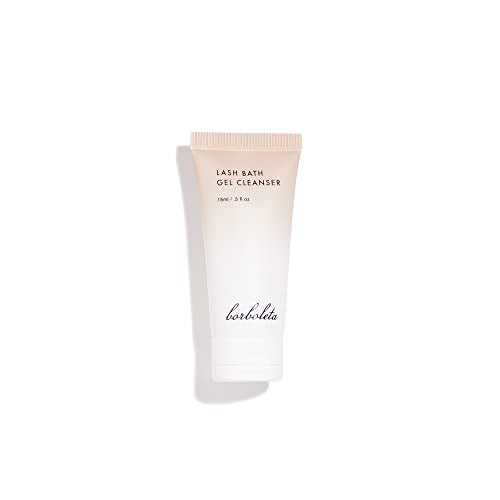 Borboleta Lash Bath Gel Cleanser - Gentle Gel Lash Shampoo for Lash Extensions and Natural Eyelashes, Eyelash Shampoo ? (Travel Size (.5 oz))