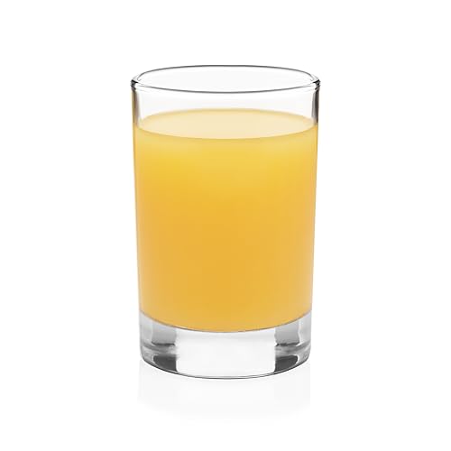 Libbey Fruit Juice Glasses, Heavy Base Glass Drinking Glasses Set of 8, Breakfast Juice Cups, Everyday Clear Drinking Glas...