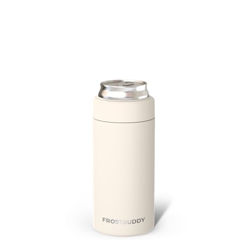 Frost Buddy Universal Mini Can Cooler – Fits 12oz Slim & 7.5oz Mini Cans – Vacuum Insulated Stainless Steel – Keeps Bevera...