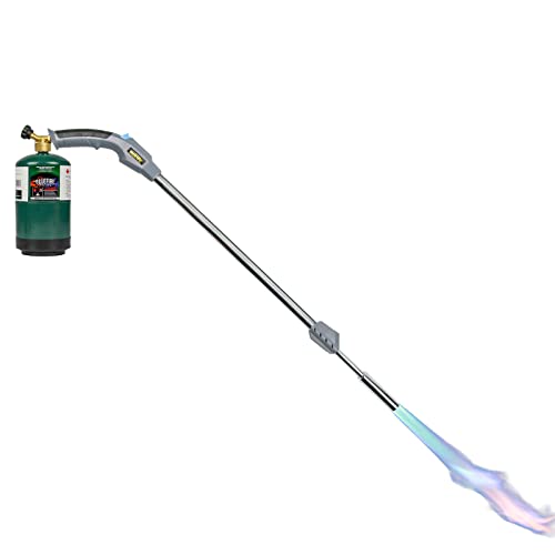 BLUEFIRE 38" Long Propane Weed Torch 50K BTU Trigger Start Self Ignition on Handle Heavy-Duty Portable Weeds Burning Garde...