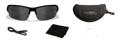 Wiley X WX Valor Tactical Sunglasses, Safety Glasses Shatterproof UV Eye Protection for Combat, Shooting, Fishing, Biking,...