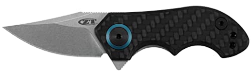 Zero Tolerance and Tim Galyean Pocketknife; 1.8 Inch Premium CPM 20CV Stainless Steel Blade, Carbon Fiber Front with Stone...
