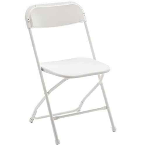 BTEXPERT 5 Piece Folding Card Table Portable and Chair Set, 34" Square Granite White Plastic Table 4 Adult Chairs for Boar...