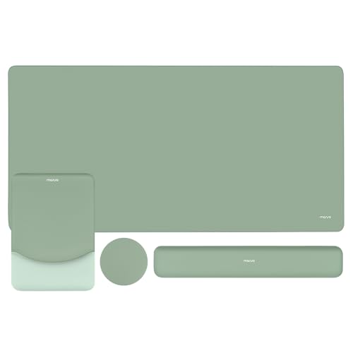 MOSISO Keyboard Mouse Pad Set, Large Gaming Mouse Pad&Rectangular Keyboard Wrist Rest&Mousepad with Wrist Rest&Coaster, Er...