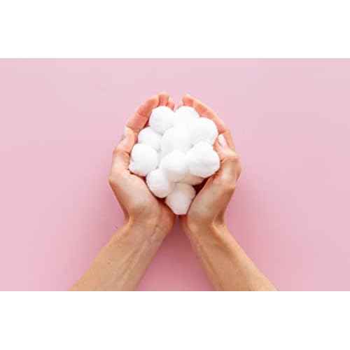 DecorRack 600 ct Small Cotton Balls, 100% Pure Natural Cotton, for Make-Up, Nail Polish Removal, Pet Care, Soft and Absorbent (Pack of 600)