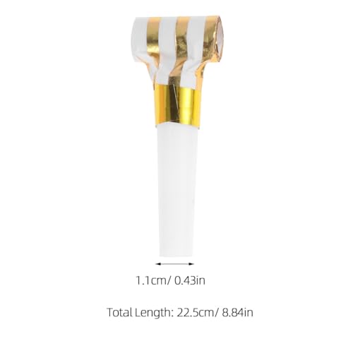 Angoily Party Blowers for Kids, 30pcs Party Blowers Noisemakers, Creative Whistles Gold Hot Stamping Noisemakers Portable ...