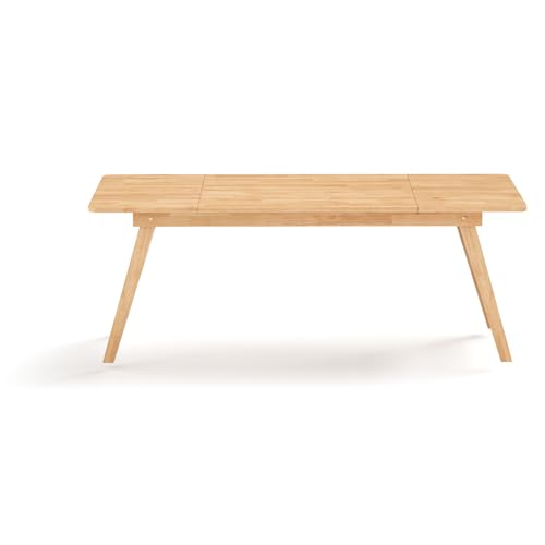 RUBAPOSM Solid Wood Folding Dining Table 83 X 39 Inches Outdoor Dining for Up to 8-10 People Serving Table Event Extension...