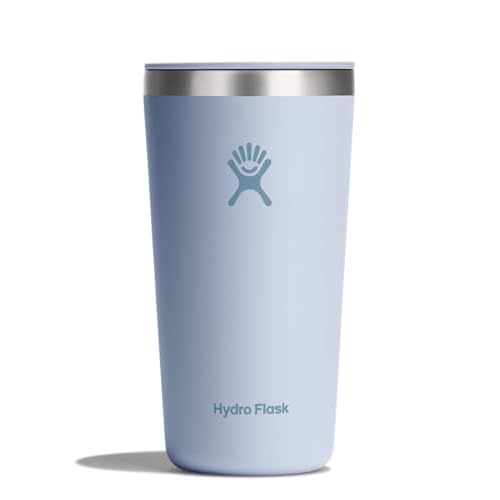 Hydro Flask All Around Tumbler Press-in Lid, Insulated Travel Mug, Stainless Steel Coffee Cup 20 Oz Surf Blue