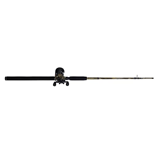 Ugly Stik 7’ Camo Conventional Fishing Rod and Reel Casting Combo, Right Handle Position, Ugly Tech Construction With Clea...