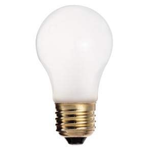 Satco S8525 40 watt A15 Incandescent; Frosted; 2500 Average Rated Hours; 280 lumens; Medium Base; 130 Volts; 4 Bulbs