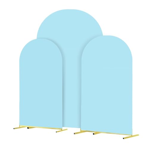 3-Piece Arch Cover for Wedding, Arch Spandex Fitted Covers 6FT 6.6FT 7.2FT Round Top Chiara Wedding Backdrop Covers Compat...
