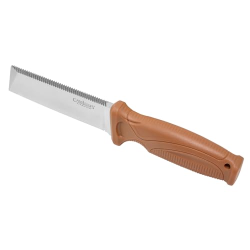 Camillus Swedge 8.75" Brown Cleaver Blade Durable Corrosion-Resistant 420 Stainless Steel Outdoor Tactical Full Tang Fixed...