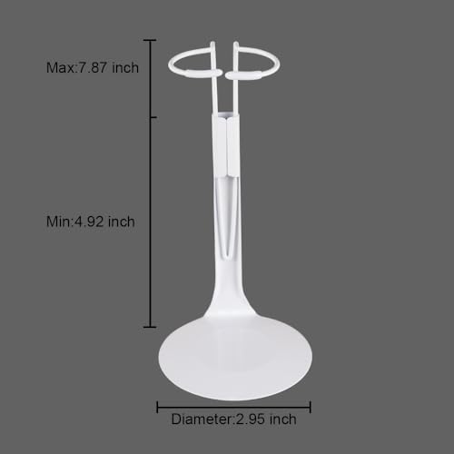 QUEBAN 12-Piece Doll Stand Set for 8-14-Inch Dolls, 5-8-Inch Adjustable Action Figure Stand with Retractable Waistline Dol...