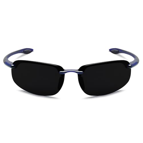 WISTON Sports Polarized Sunglasses for Men Women Tr90 Rimless Frame for Running Fishing Baseball Driving W8001