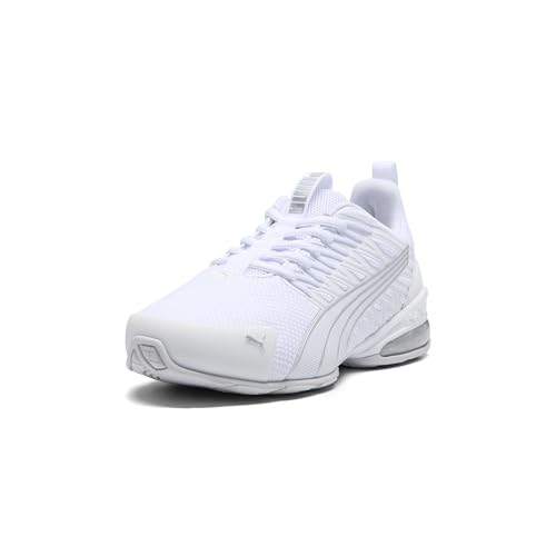 PUMA Women's Voltaic EVO Cross Trainer, Puma White-Puma Silver, 9.5