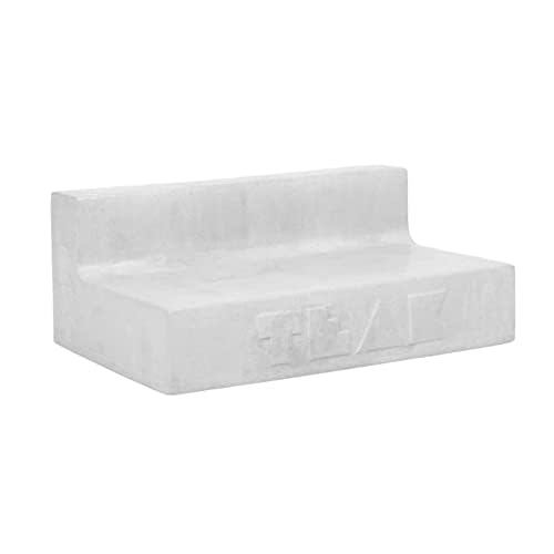 Teak Tuning Monument Series Concrete Fingerboard Ledge Obstacle - 5" Wide, 2" Tall - Ultra Premium, Super Durable Polymer Modified Concrete - Sterling Gray Colorway