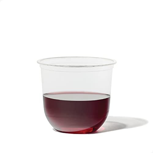 TOSSWARE NATURAL Arc - Plant Based Clear Cold Cups 12 oz - Plastic Alternative for Parties, Bachelorettes, Weddings - Recy...