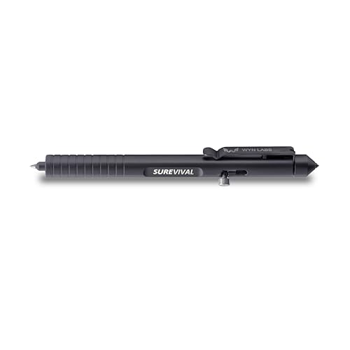 Surevival Pen - Tactical Survival Pen with Seatbelt Cutter, Tungsten Window Breaker, Telescoping Tip, Bolt-Action Mechanis...
