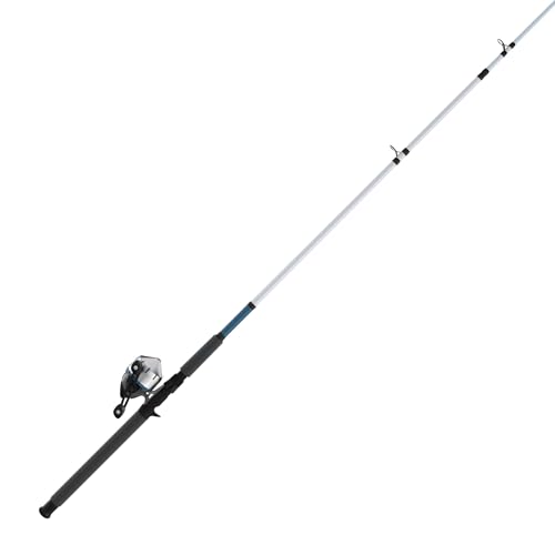 Zebco 606 Salt Fisher Spincast Reel and Fishing Rod Combo, 7-Foot 2-Piece Telescopic Rod, Med-Heavy Power, Mod-Fast Actio...
