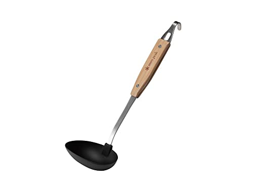 Snow Peak's Nylon Ladle, CS-214, Stainless Steel, Nylon, Bamboo, Made in Japan, Lifetime Product Guarantee