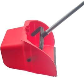 Janico 1087 Bristles Jumbo Lobby Dustpan - Upright Position with Ergonomic Handle - Red