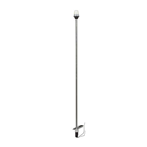 Attwood 7100C7 Stowaway Light with Plug-in Base ? 36-Inch-Long Pole, 2-Mile 360-Degree Illumination for Boats Up to 65.6 Feet