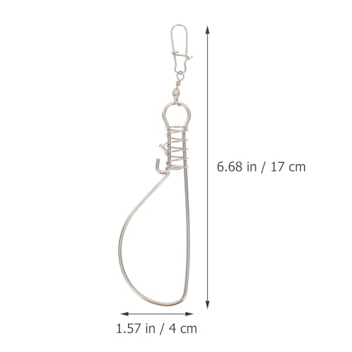 BESPORTBLE Stainless Steel Fish Lock Fishing Tool Portable Live Fish Holder with Spring Lock Snap Swivels for Outdoor Fishing