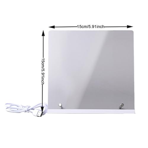 Lumiboard LED Drawing Board for Kids & Adults, Rechargeable Acrylic Dry Erase Message Board with 7 Color Markers & Adjusta...