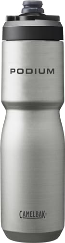CamelBak Podium Steel Insulated Stainless Steel Bike Water Bottle Stainless, 22oz